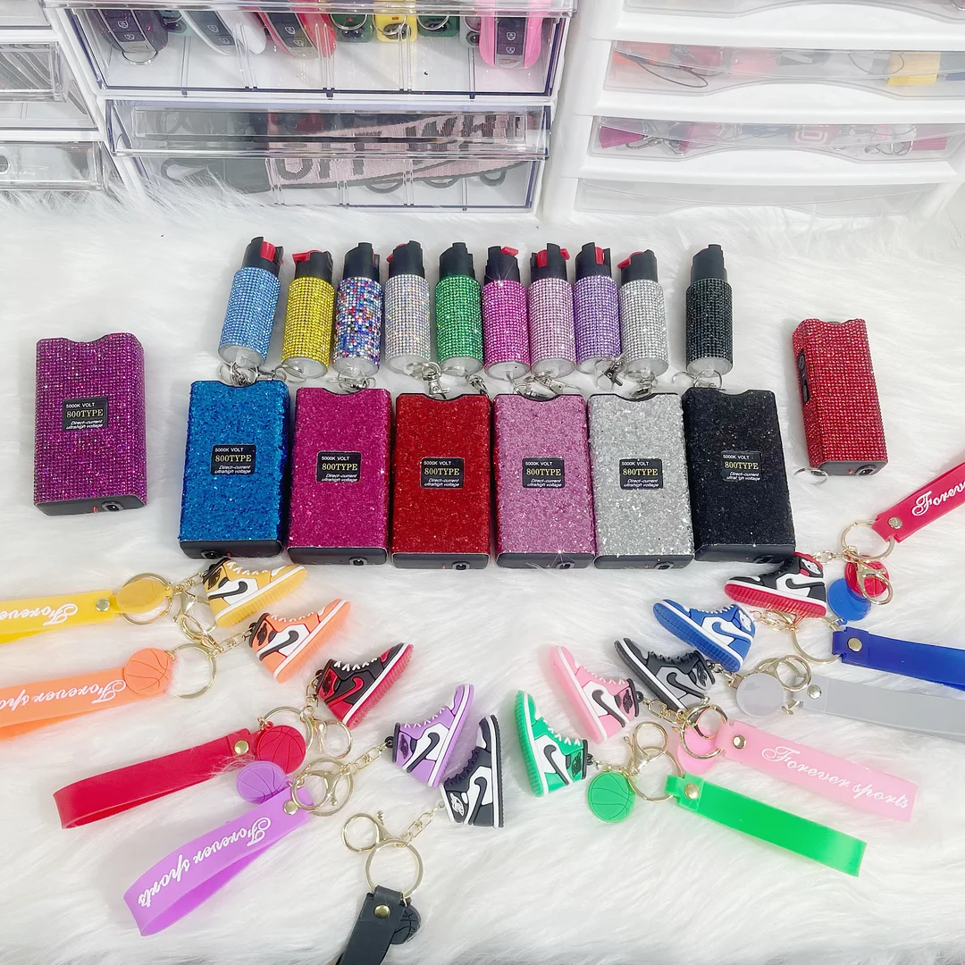 GLITTER SHINY 19in1 Mini Suitcase self defense keychain with FREEBIE