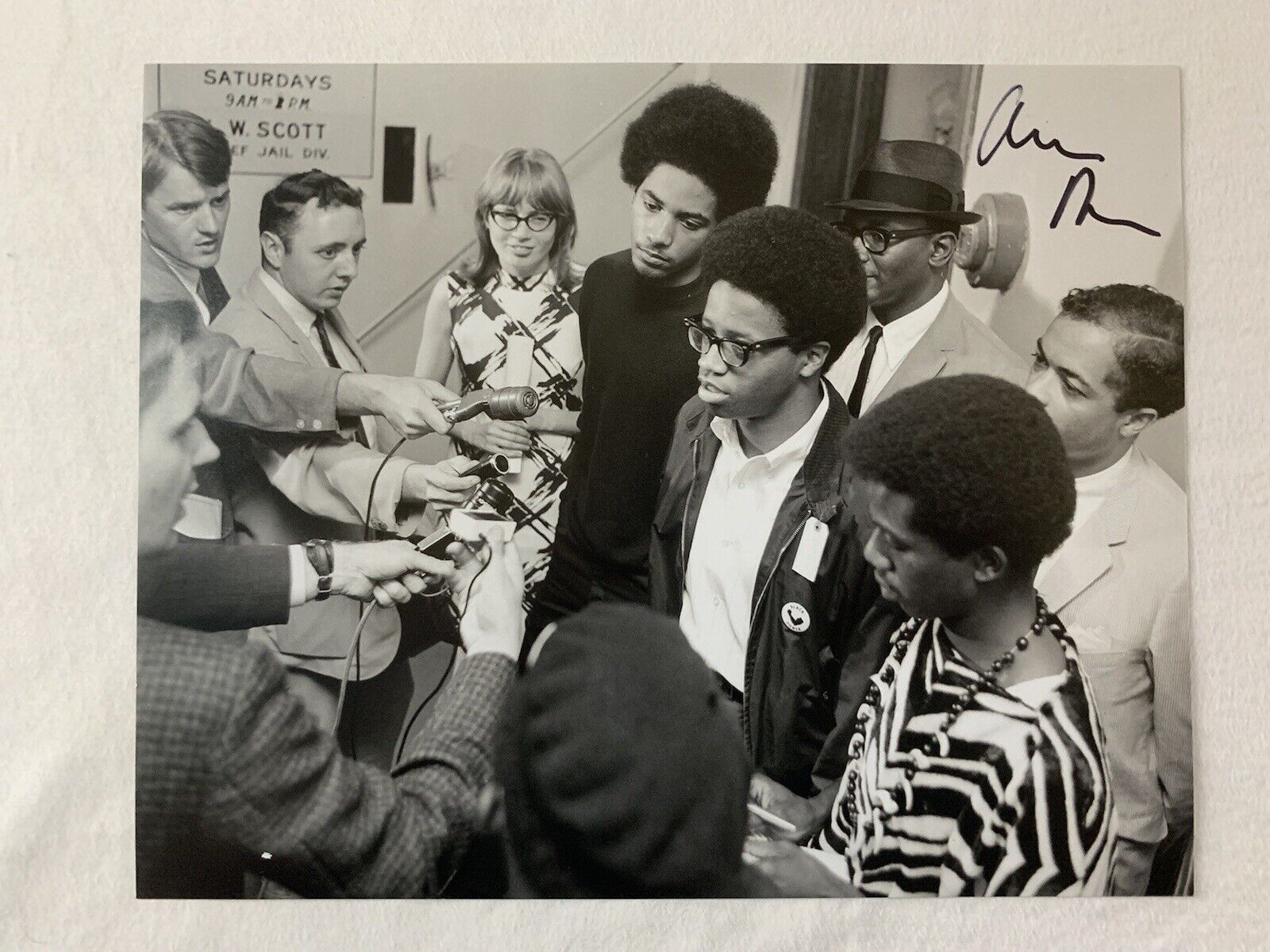 AARON DIXON HAND SIGNED 8x10 Photo Poster painting BLACK PANTHER PARTY AUTOGRAPH COA