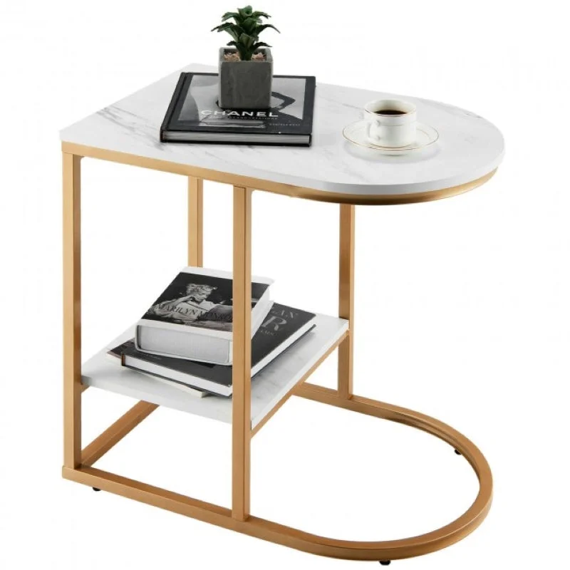 Versatile C-Shaped Mini Side Table