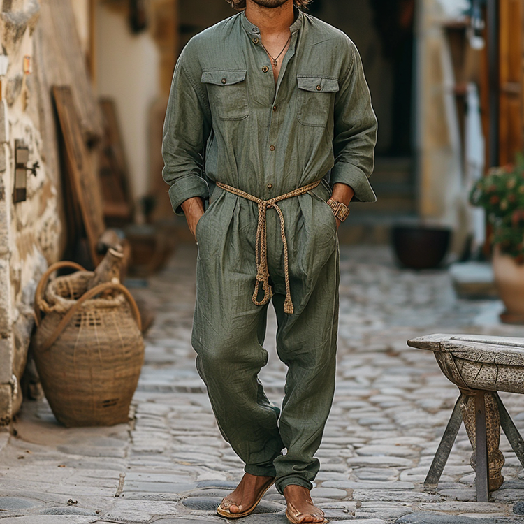 Linen Casual Jumpsuit-inspireuse