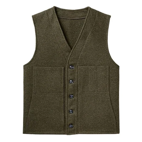 Men's V-neck Single-breasted Vest 08390683M