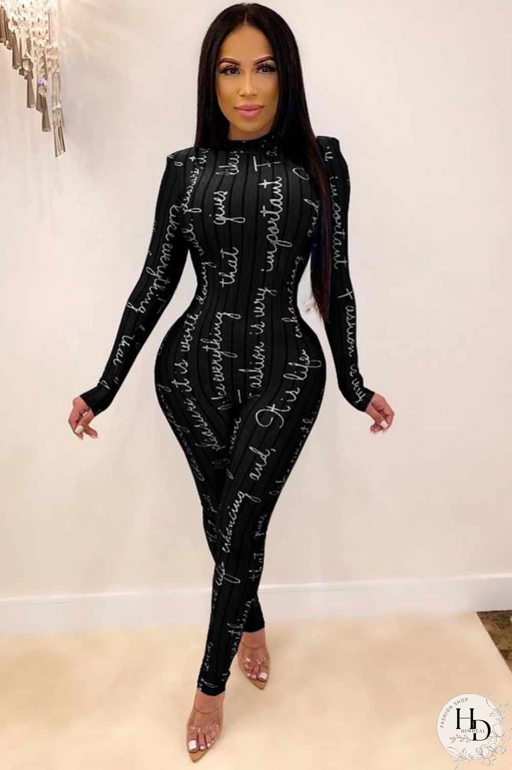 Red Fashion letter Print Polyester Long Sleeve O Neck