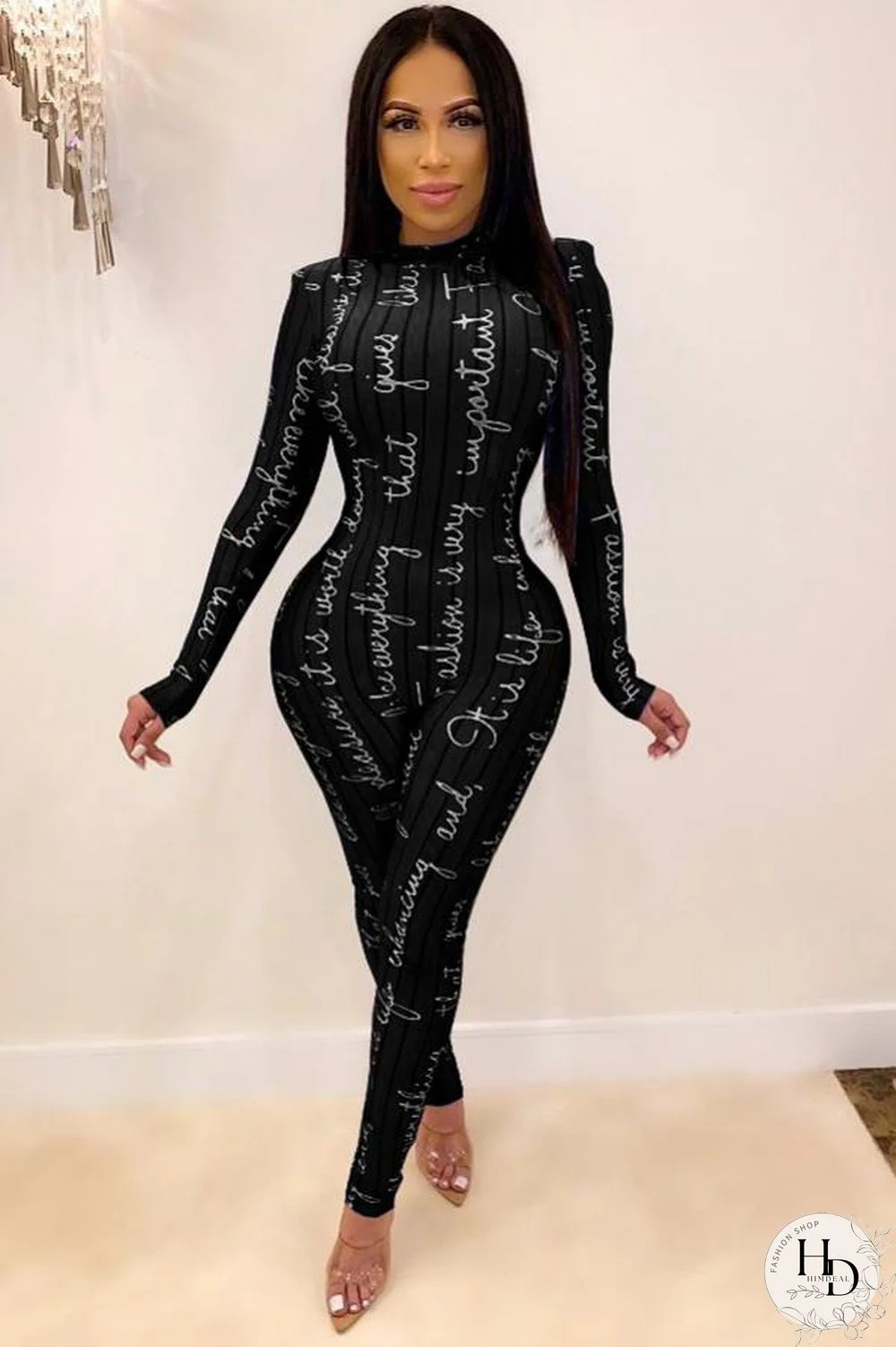 Red Fashion letter Print Polyester Long Sleeve O Neck