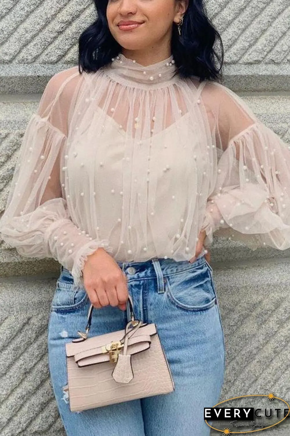Pearl Puff Sleeve Blouse