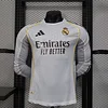 2025-2026 Long Sleeve  Player Version Real Madrid Home Football Shirt 1:1 Thai Quality