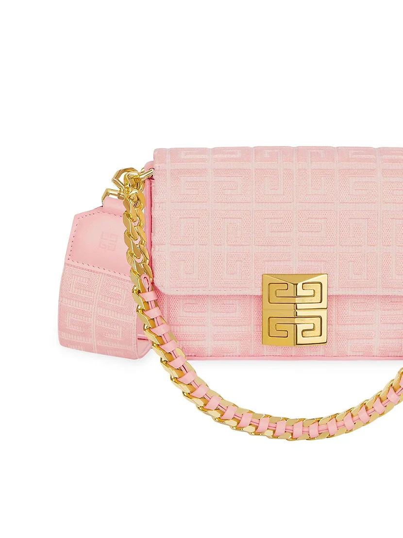 Givenchy Woven Chain Logo Crossbody Bag-Tender Pink