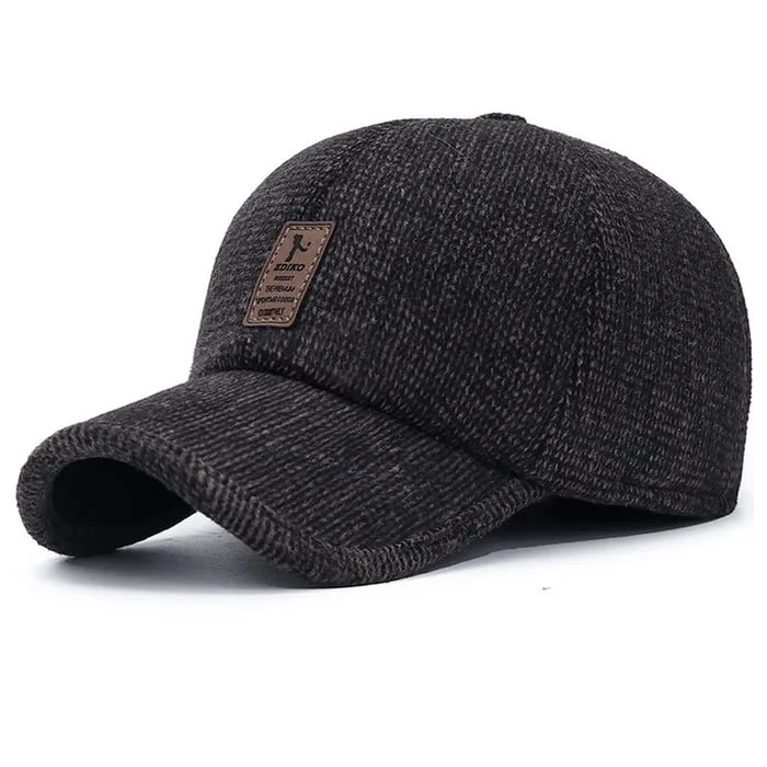🔥Men's Winter Baseball Cap--With Ear Muffs,Adjustable, thickened and warm