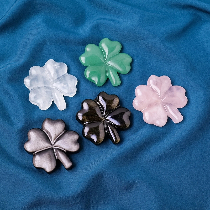 Minimalist Four Leaf Clover Crystal Ornaments Artificial Decorations