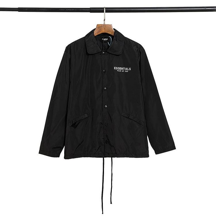 Fog Essentials Coats Autumn Coach Jacket Simple Solid Color Men and Women Same Style