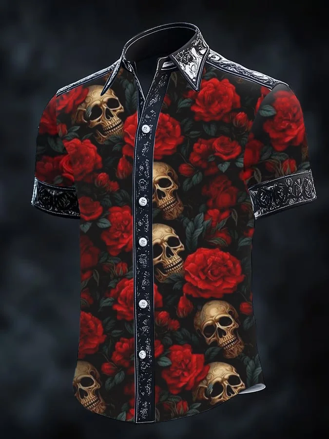 Men's Gothic Dark Short Sleeve Shirt 