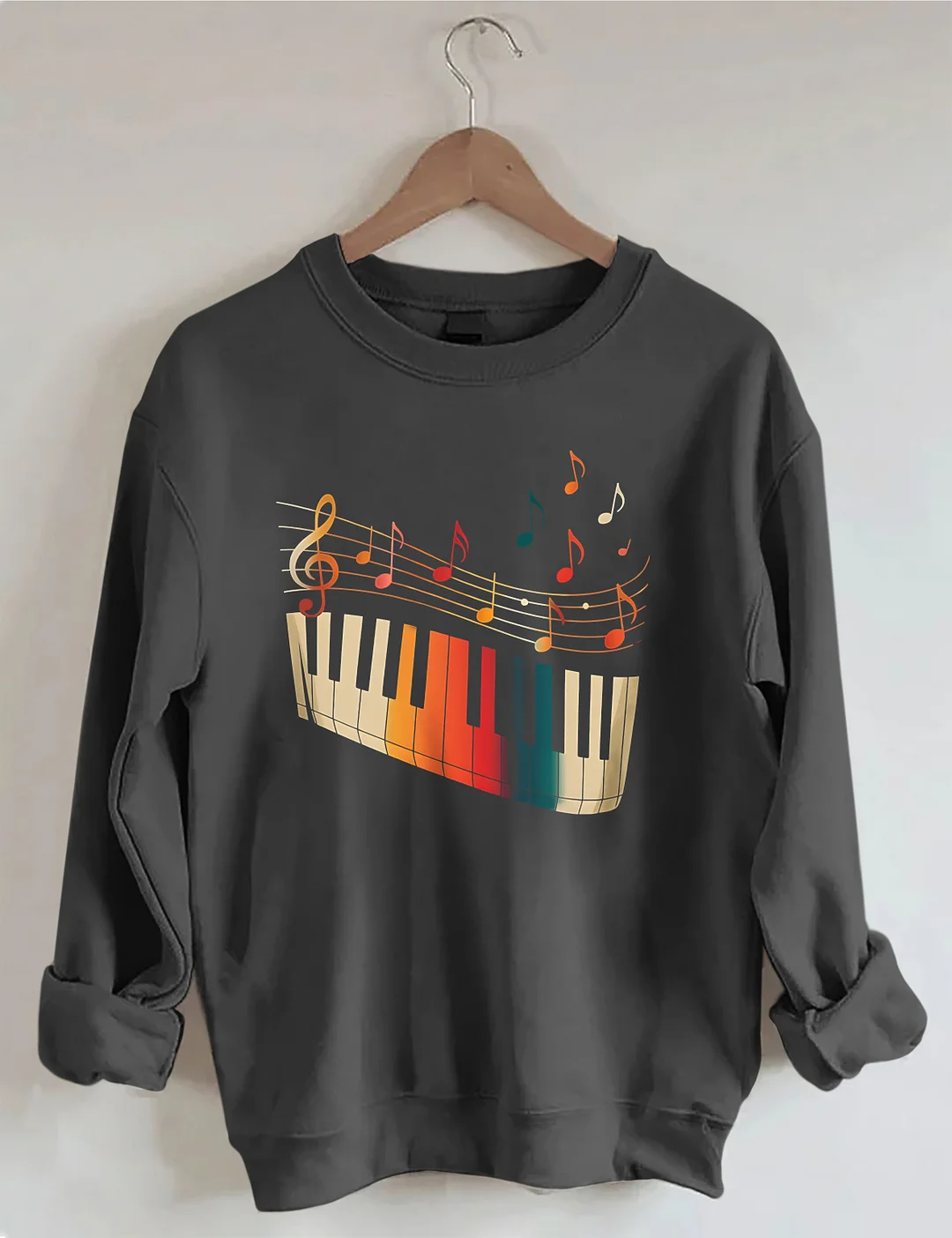 Colorful Piano Keyboard Music Sweatshirt