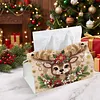 Xmas Deer DIY Pearl Diamond Painting PU Cover Tissue Holder Kit Pearl Art Painting Decoration for Home & Gifts