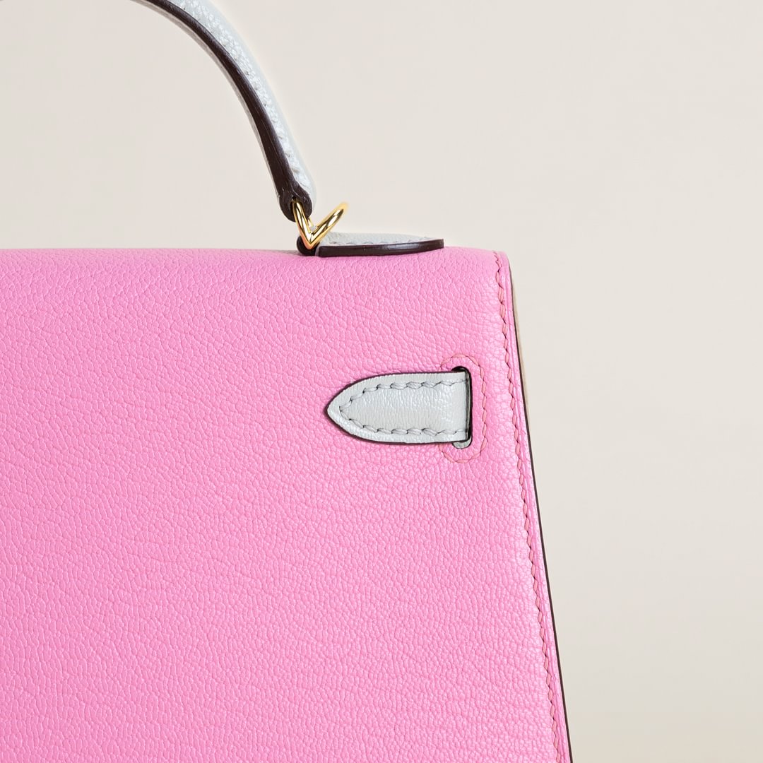 Mini Kelly II Chevre &nbsp;5P Pink&nbsp;/8L Beton GHW