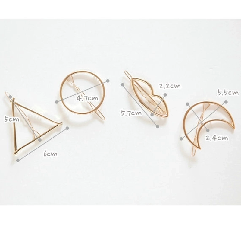 Minimalist Moon Alloy Plating Hair Clip 1 Piece