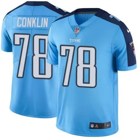 Titans #78 Jack Conklin Light Blue Youth Stitched NFL Limited Rush Jersey