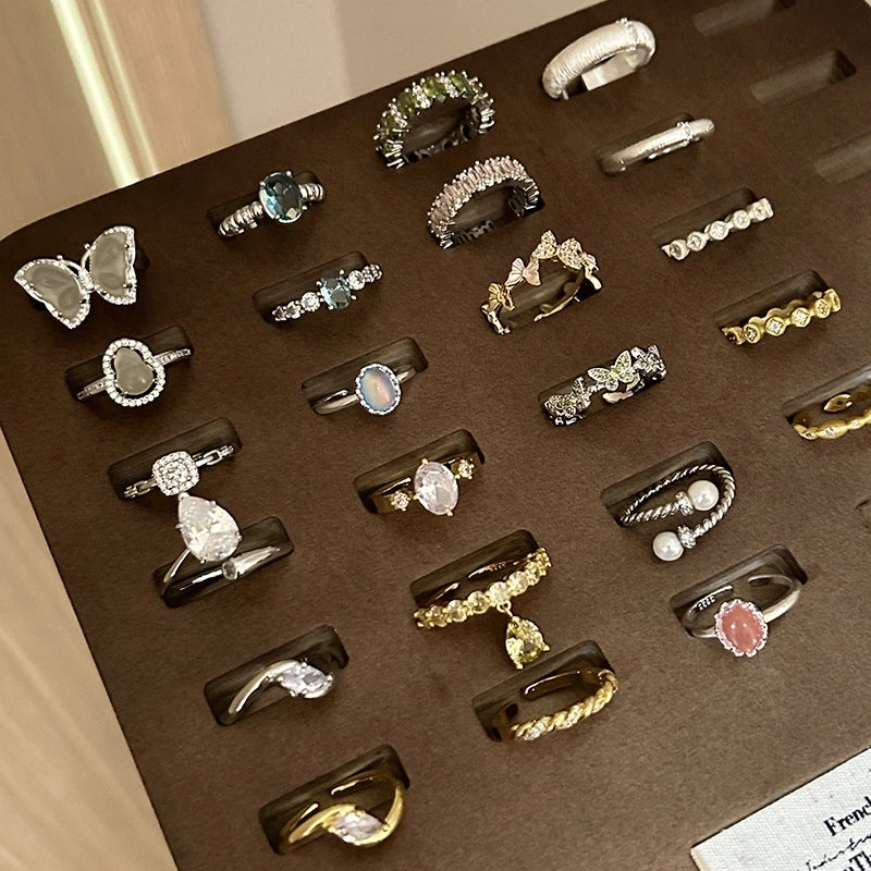 Minimalist Geometric Copper Plating Women’s Open Rings