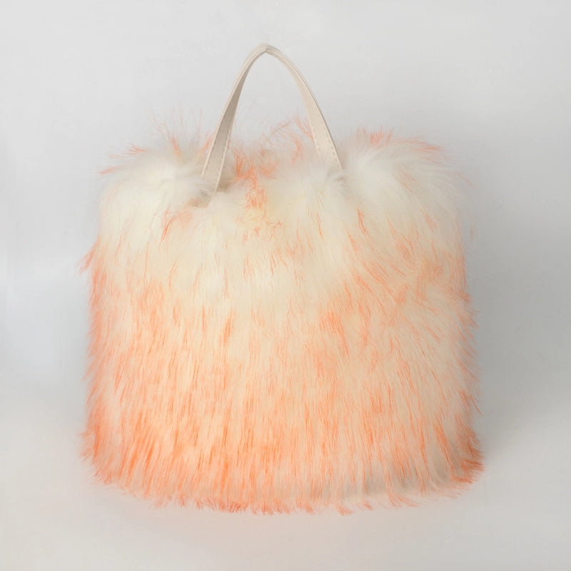New Imitation Raccoon Fur Fur Plush Bag Women’s Bag Furry Personalized Design Handbag