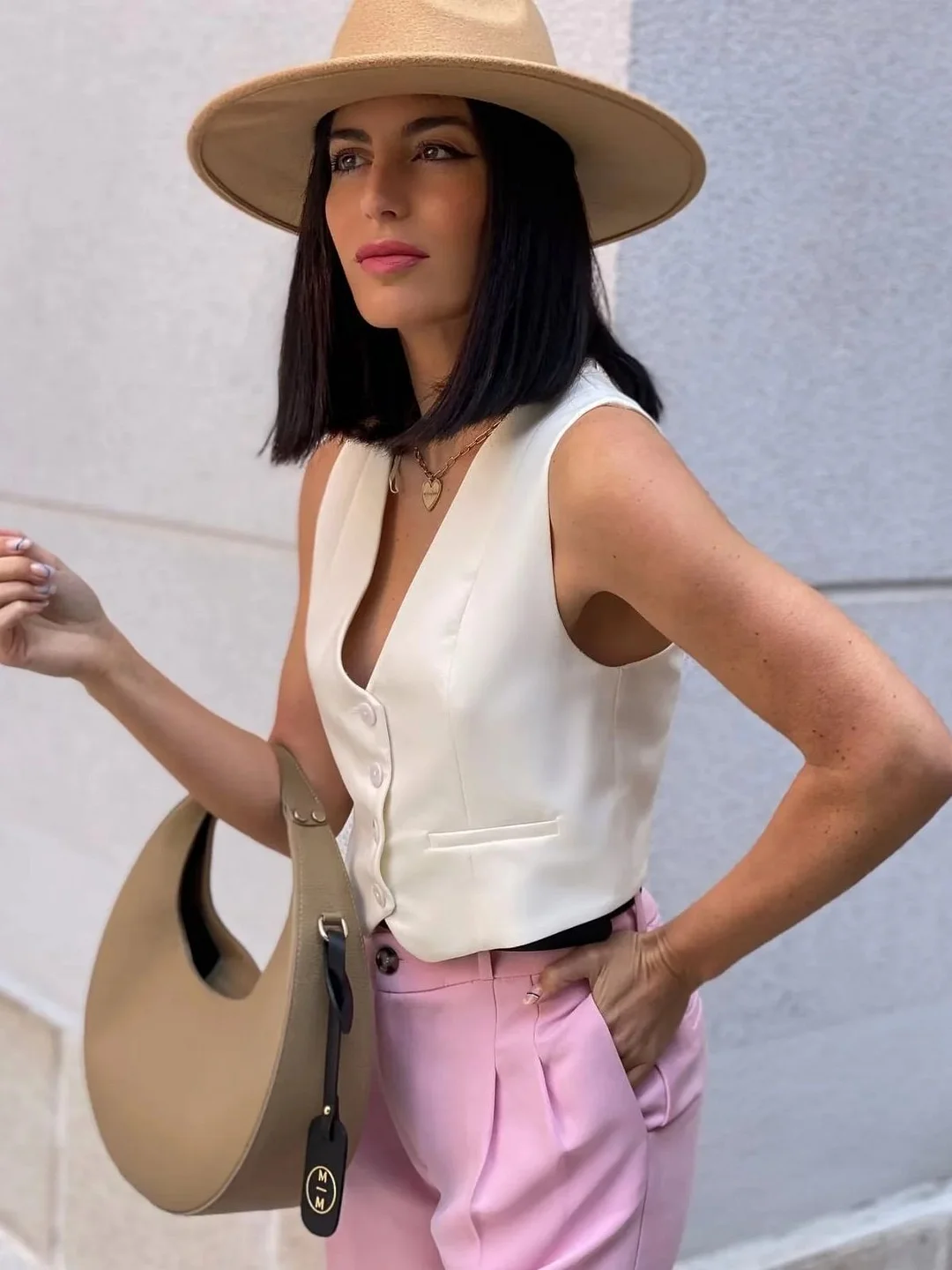 Nigikala Nigikala Color Y2K2025 Summer Leisure Repair Vest Sleeveless Vest Short Blouse Women A19531