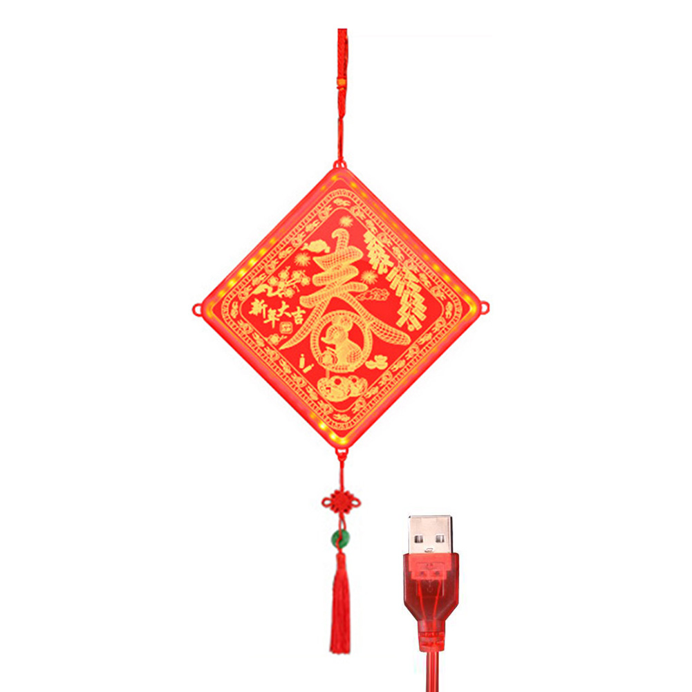 

LED Acrylic Quartet Blessing Chinese Knot Lantern-3D Night Light, 501 Original