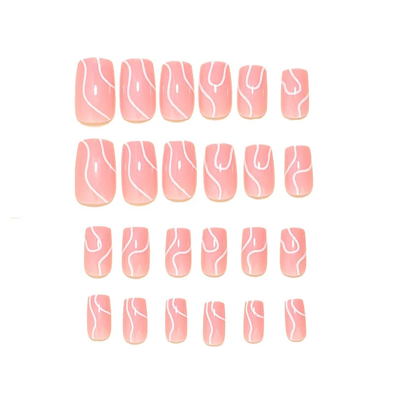 Churchf Wear Nail Line Art Nail Coloring Fake Nails Press On Nail Wear Nails