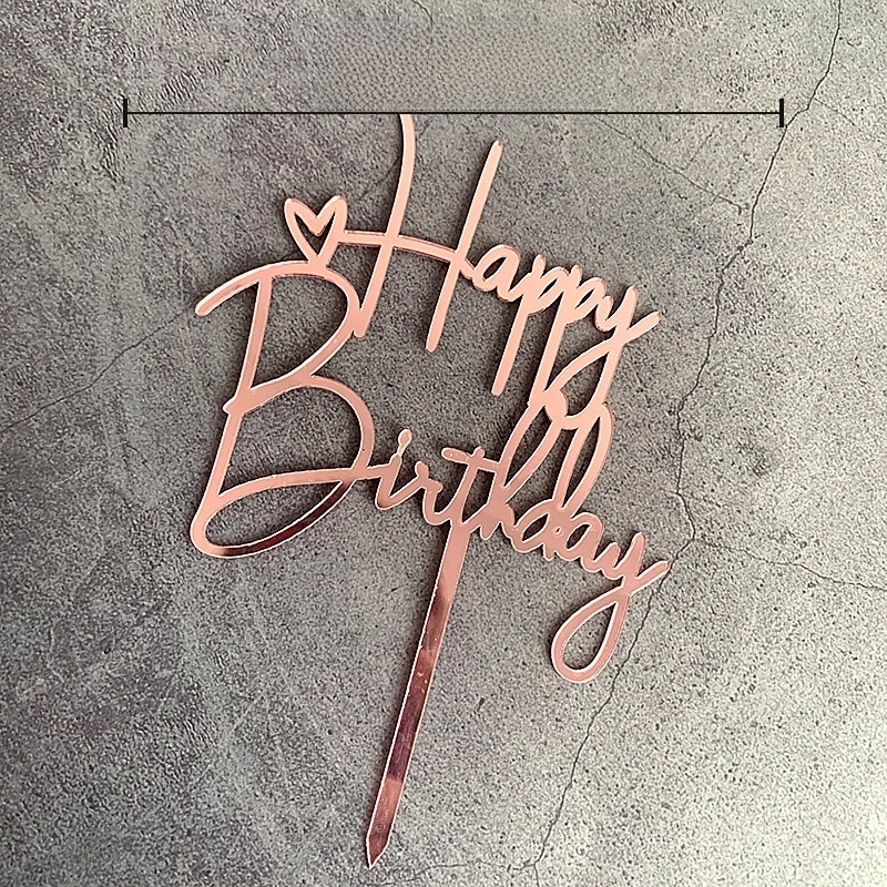 10 Pieces Letter Arylic Birthday Cake Decorating Supplies