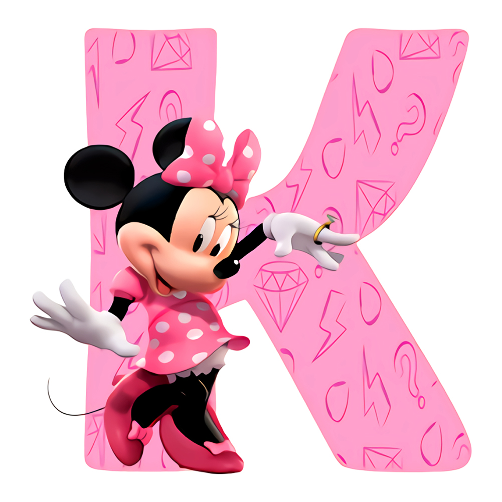 

Minnie Letter K - Round Drill Diamond Painting - 30*30CM, 501 Original