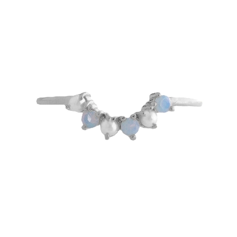 Summer New Fashion Blue Color Flower Cool  Copper Rings