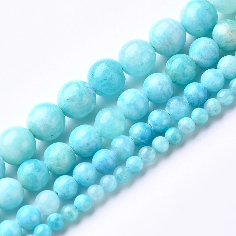 One 10mm 6mm 8mm Hole Under 1mm Hole 1~1.9mm Natural Stone Polar Ore Marble Polished Beads