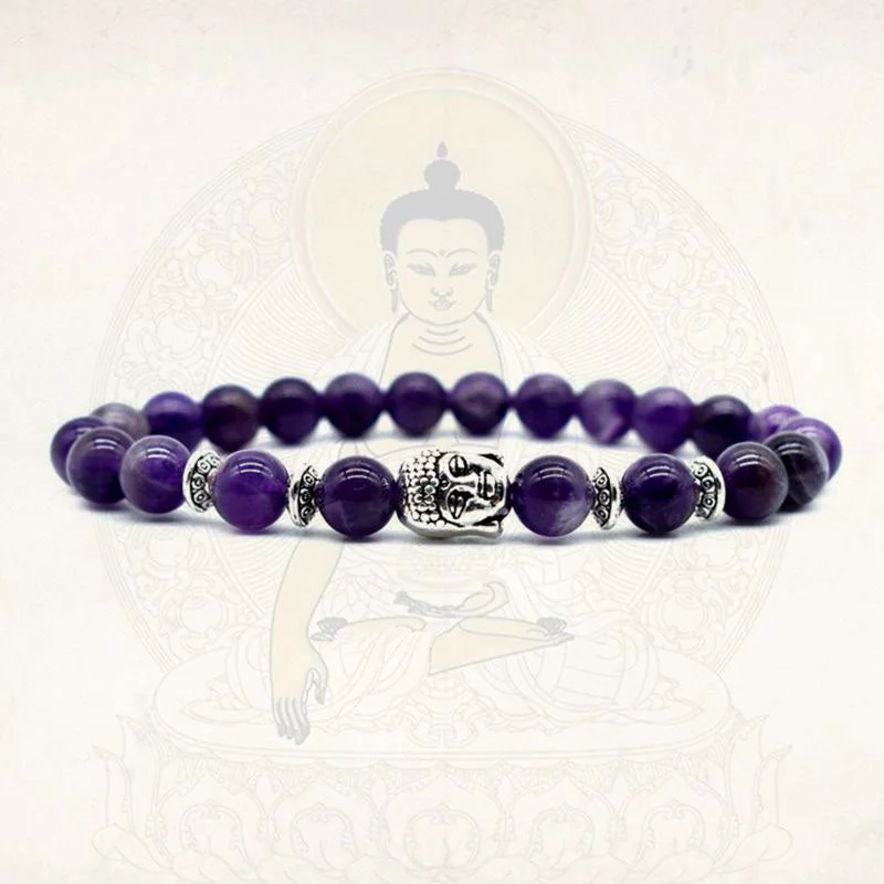 Buddha Amethyst Love Healing Bracelet