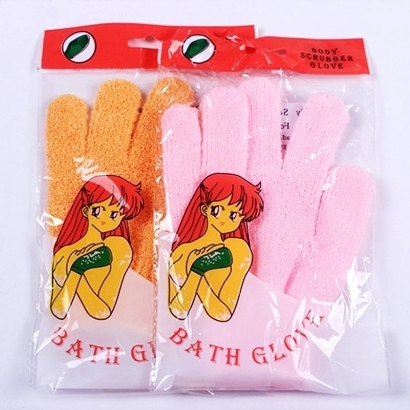 Fashion Solid Color Nylon Bath Gloves 1 Piece