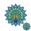 DIY Mandala Diamond Painting Refrigerator Magnet 360 Rotating Diamond Art Magnetic Refrigerator Sticker Double-Layer Rhinestone Refrigerators Stickers for Home Wall Kitchen Decoration