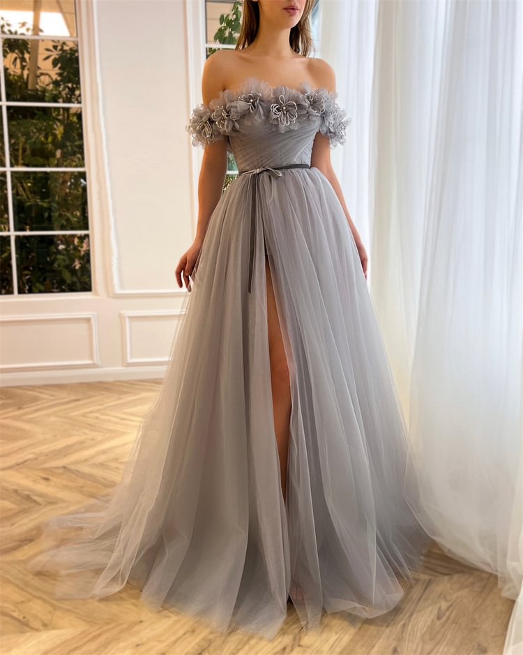Women's Solid Color Embroidery Mesh Dress 