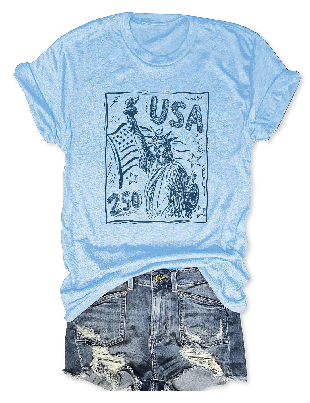 Statue Of Liberty USA 250th T-shirt