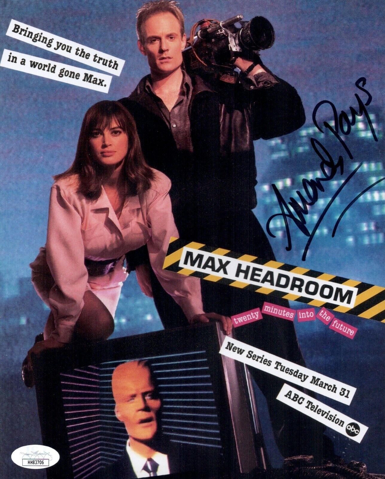 AMANDA PAYS Signed MAX HEADROOM 8x10 Photo Poster painting IN PERSON Autograph THE FLASH JSA COA