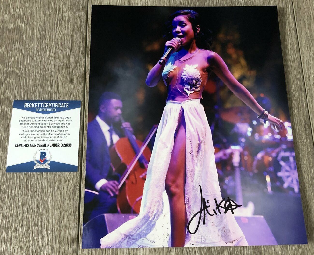 JHENE AIKO SIGNED AUTOGRAPH CHILOMBO 8x10 Photo Poster painting B w/EXACT PROOF BECKETT BAS COA