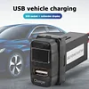 For USB Car Charger with Blue LED Voltmeter 2.1A Charger Socket