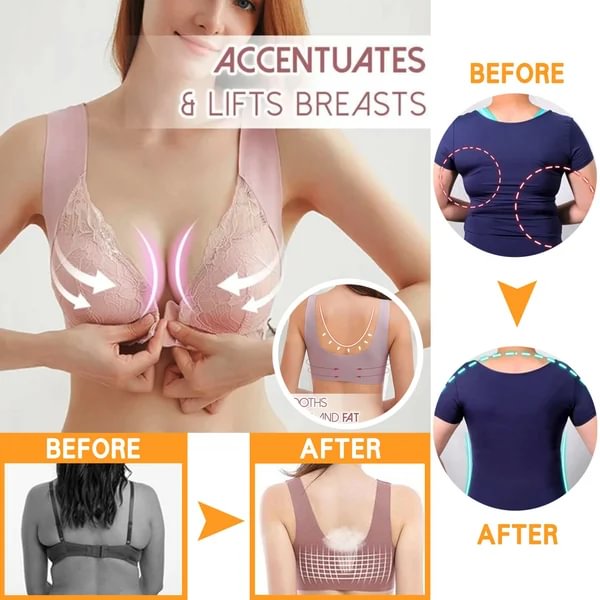 🔥LAST DAY 48% OFF - Bra For Women Front Closure 5D Beauty Back Sports Comfy Bra（Buy 2 Free Shipping）
