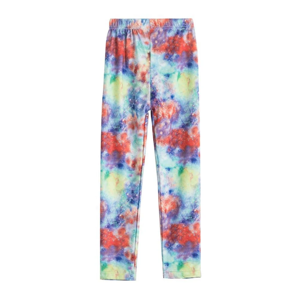 Blue Girls Leggings Cartoon Skinny Sport Pants Leggings for Girls Five-pointed Star Printing Clothes Little Girls Unicorn Pants