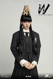 JKTOYS 1/6 メイデン ウェンズデー コスプレ版 K-010 JKTOYS - Shadow Raven Maiden Wednesday cosplay Movable-Eye Hair