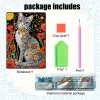 Cat 5D DIY Diamond Art Painting Notebook Kit 50 Pages A5 Rhinestone Art Painting Notebook Kit for Adults Beginners Holiday Birthday Gift