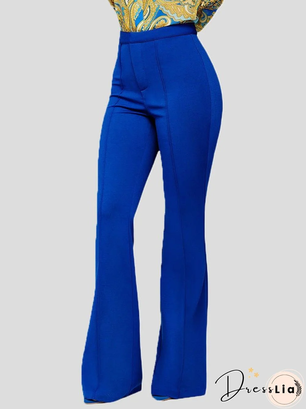 Women'S Pants Solid Slim High Waist Flared Pants