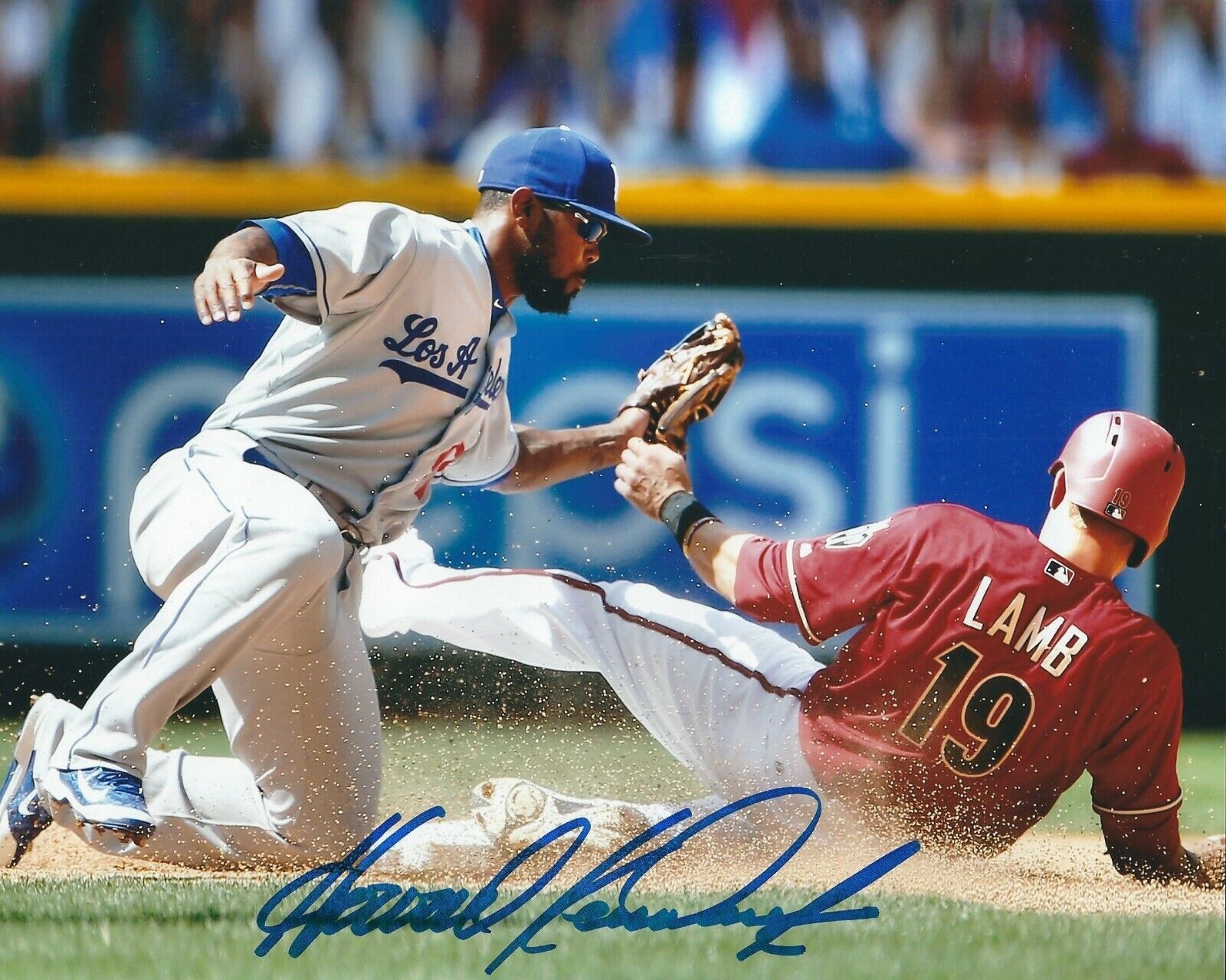 Autographed 8x10 HOWIE KENDRICK Los Angeles Dodgers Photo Poster painting - COA