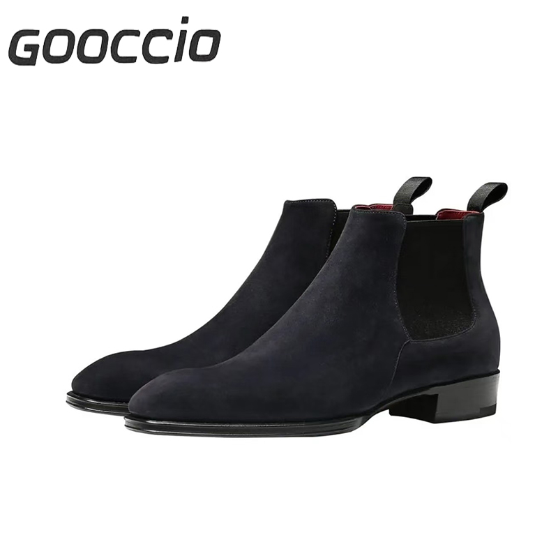 TF208 Suede Calf-Skin Chelsea Boots For Men  GOOCCIO   