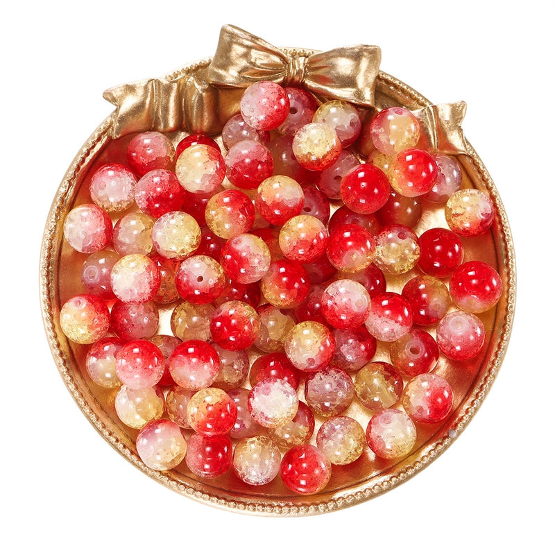 50 PCS/Package Diameter 10mm Diameter 4mm Diameter 8mm Glass Solid Color Jewelry Accessories