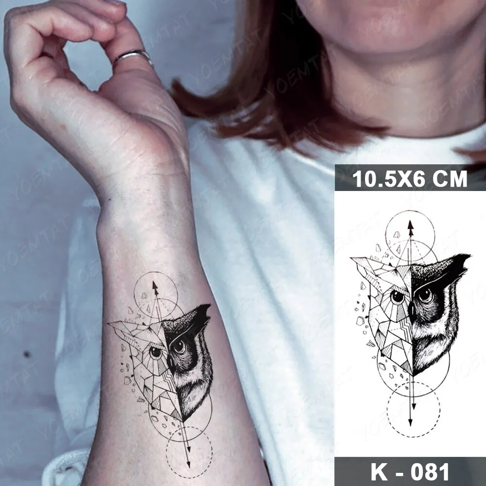 Sdrawing Temporary Tattoo Sticker Old School Flash Tatoo Dark Snake Scorpion Arm Wrist Fake Tatto For Body Art Women Men