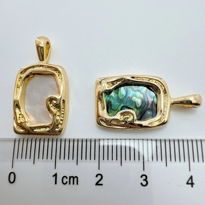 1 Piece Copper Color Block Pendant