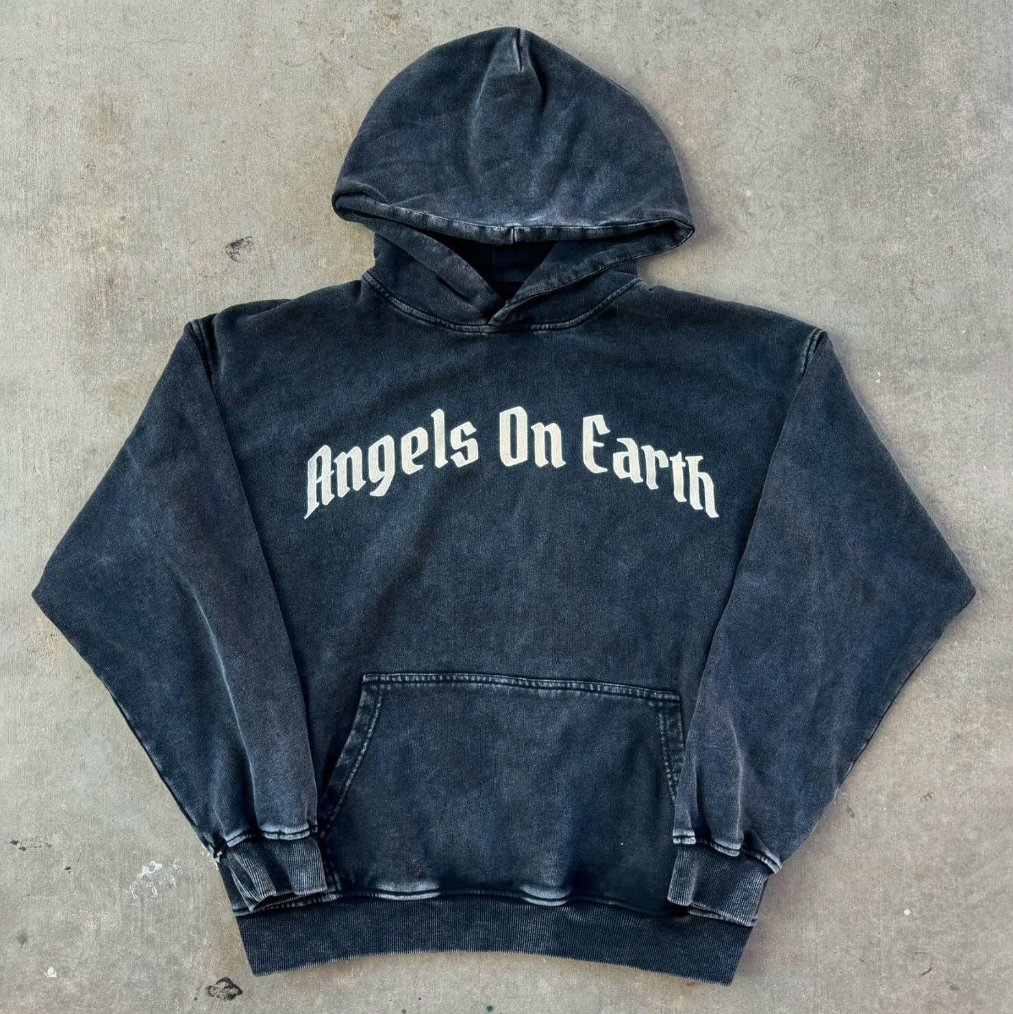 Angels On Earth Print Long Sleeve Hoodies