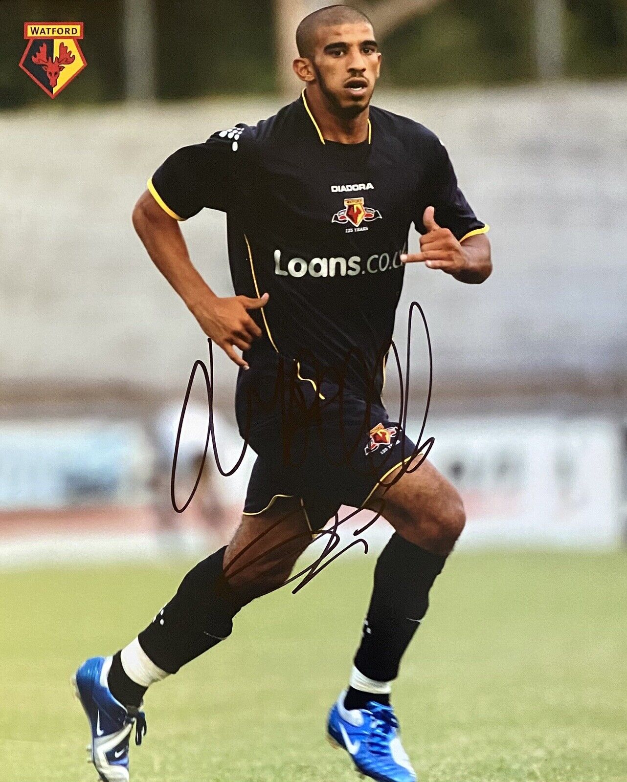Hameur Bouazza Genuine Hand Signed Watford 10x8 Photo Poster painting