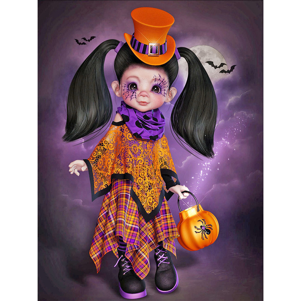 

Halloween Fairy Girl - Round Drill Diamond Painting - 30*40CM, 501 Original