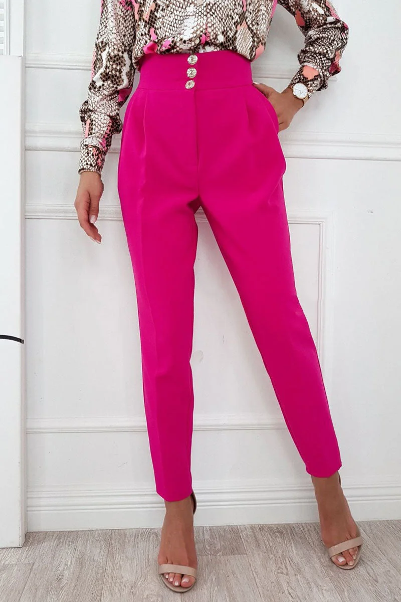 Casual Work Solid Patchwork High Waist Pencil Solid Color Bottoms